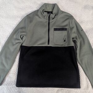 Men's Medium Spyder Two-Tone Quarter-Zip Pullover